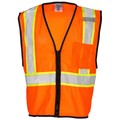 Kishigo L-XL, Orange Class 2 Single Contrast Economy Series Vest 1528-L-XL